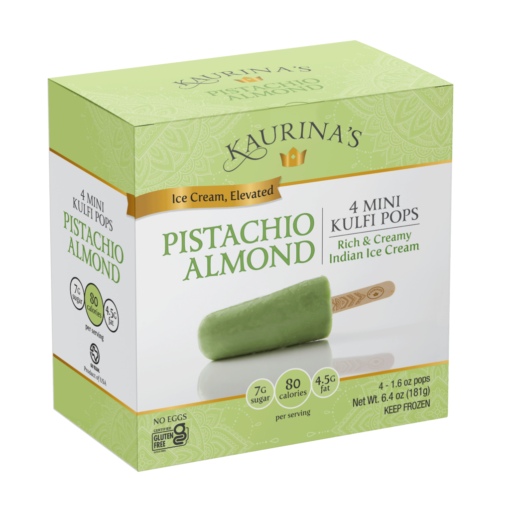 KAURINA'S KULFI POPS MINI - PISTACHIO ALMOND 6/4-PACK/1.6 OZ