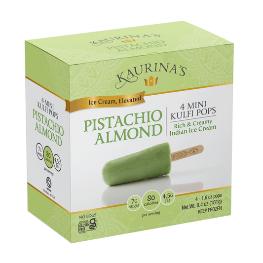 KAURINA'S KULFI POPS MINI - PISTACHIO ALMOND 6/4-PACK/1.6 OZ