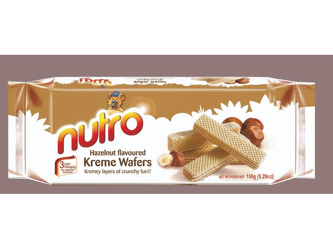 NUTRO KREME WAFERS HAZELNUT 24/150 GM