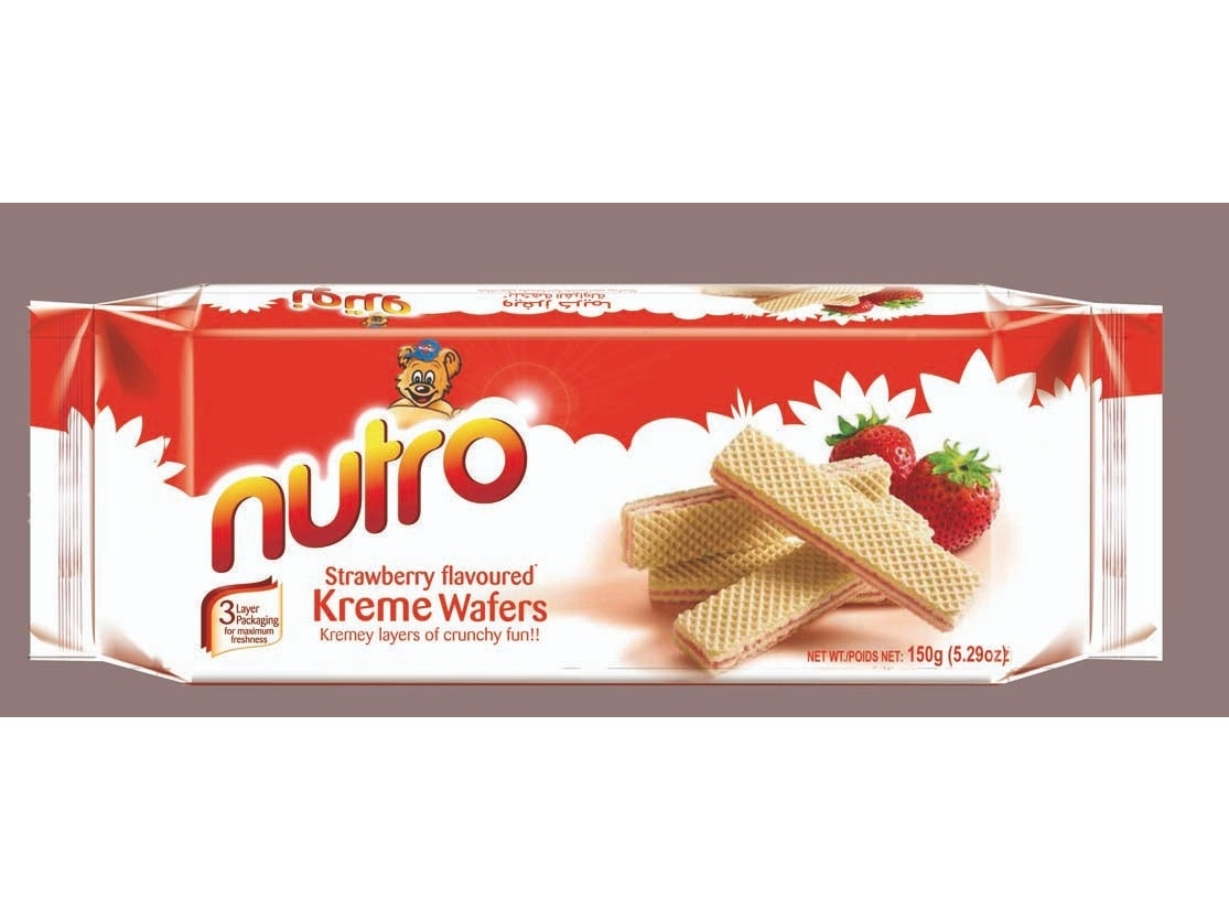 NUTRO KREME WAFERS STRAWBERRY 24/150 GM