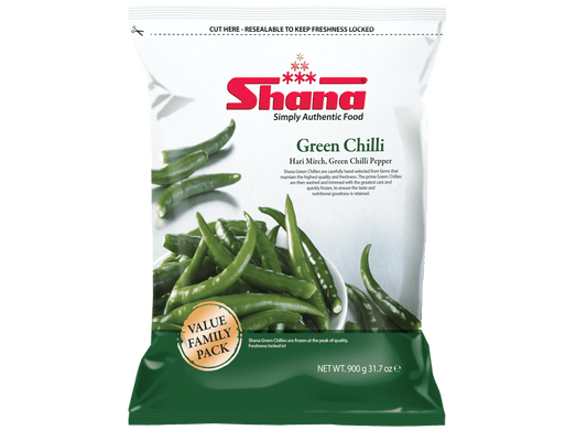 SHANA GREEN CHILI(WHOLE) 6/900 GM